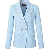 Womens Double Breasted Military Style Blazer Ladies Coat Jacket
