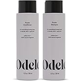 Odele Sulfate-Free Purple Shampoo & Conditioner Set for Neutralizing Brassy Tones in Blonde, Silver + Gray Hair, 13 Fl Oz Each (2-Pack)