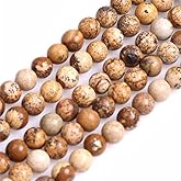 JOE FOREMAN 4mm Picture Jasper Beads for Jewelry Making Natural Gemstone Semi Precious Round 15"