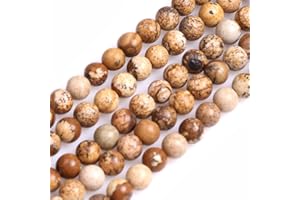 JOE FOREMAN 4mm Picture Jasper Beads for Jewelry Making Natural Gemstone Semi Precious Round 15"