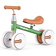 WINGBABE Baby Balance Bike for 1 Year Old Boys Girls, 10-24 Month Toddler Balance Bike, 4 Silence Wheels Toddler Balance Bike, with Adjustable Seat, Baby Bike Toddler First Birthday Gifts (Green)