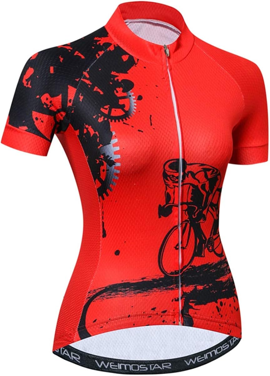 Hotlion Women's Short Sleeve Cycling Jersey Jacket Cycling Shirt Quick Dry Breathable Mountain Clothing Bike Top: Clothing