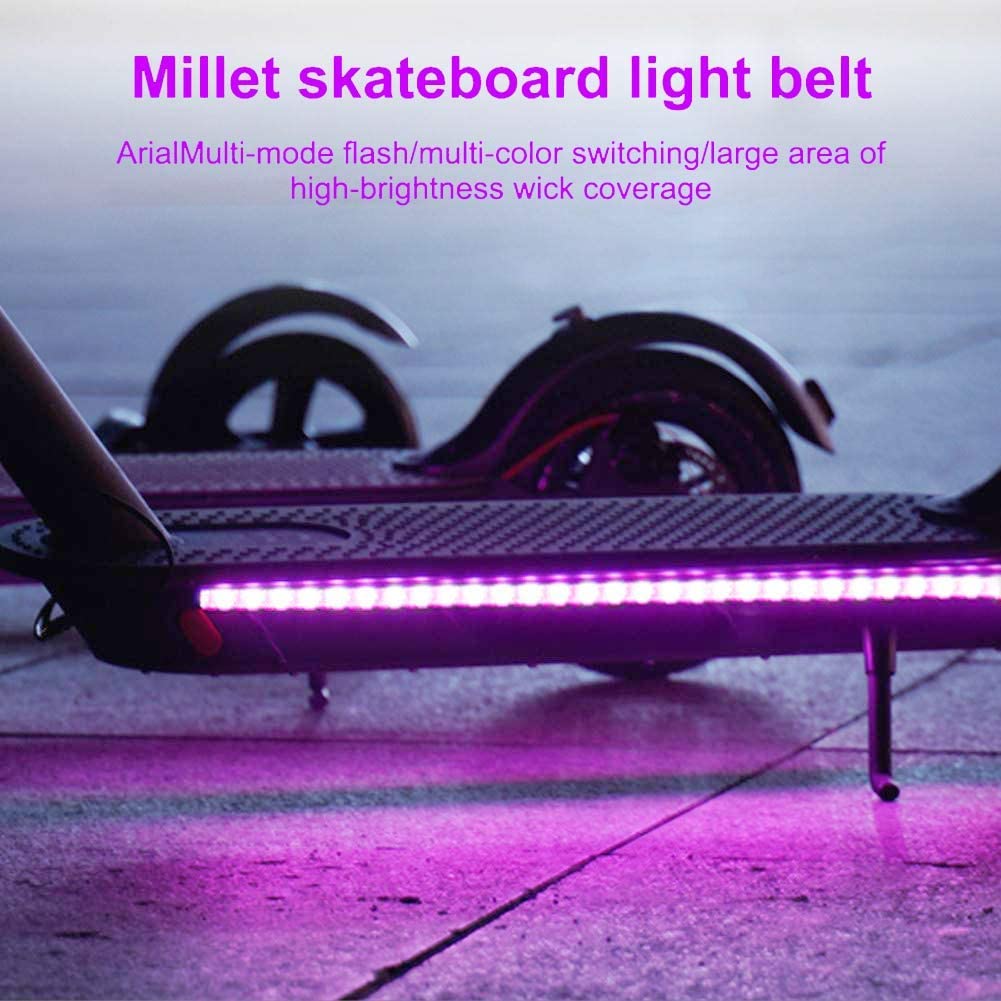 LED Strip Light, SUNJULY Electric Scooter Foldable LED Strip Lights for Skateboard, Scooter, Party and Indoor Outdoor Decoration for Xiaomi M365/m365 pro