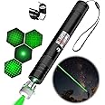 Cowjag Long Range Green Laser Pointer,Laser Pointer High Power Pen, Green Pointer Rechargeable for Hiking, Cat Laser Toy USB Charge(Green Light)