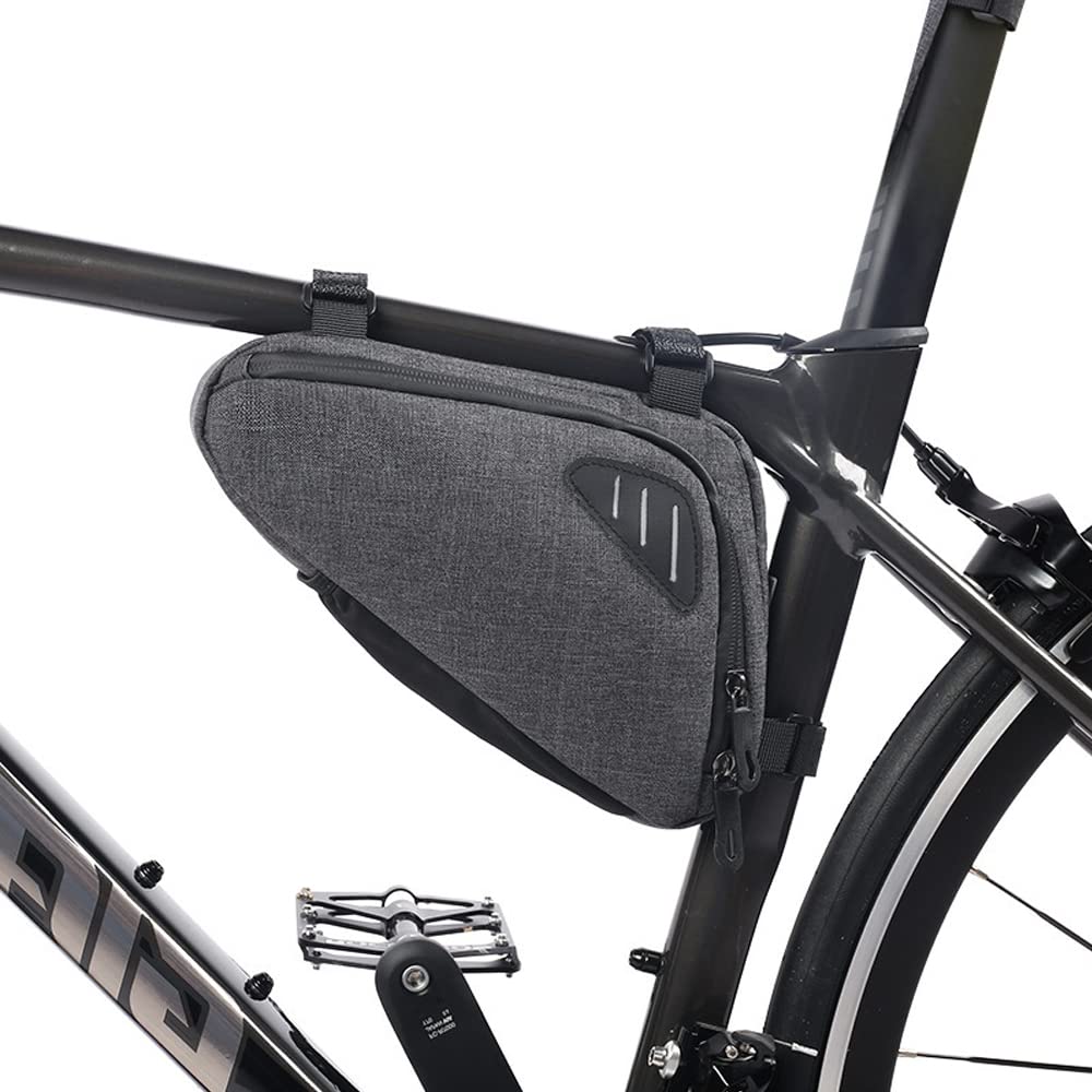 DZOZO Bike Triangle Frame Bag Bike Frame Bag Waterproof Cycling Front Top Tube Pouch Bicycle Handlebar Bag Frame Top Tube Handlebar Pack Bicycle Reflective Top Tube Bag Frame Pouch