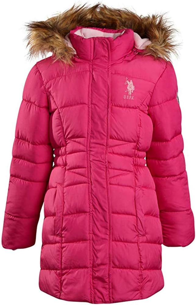 pink polo bubble coat