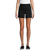 Time and Tru Women's 5 Pocket Woven Pull On Shorts