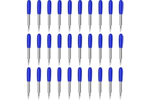 AUNKZL 30pcs Deep Cut Blade，Replacement Blades Compatible with Explore Air One/Air/Air 2/ Air 3 / Maker/Maker 3 Cutting Machines Cut Materials Up to 1.5mm Thickness,60 Degree Fine Point Blades