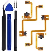 Ikpek 2 Pairs Left Right Shoulder Button with Flex Cable for Nintendo 3DS, Shoulder Button Key Ribbon Flex Cable Replacement with Repair Tools for 3DS L/R Switch