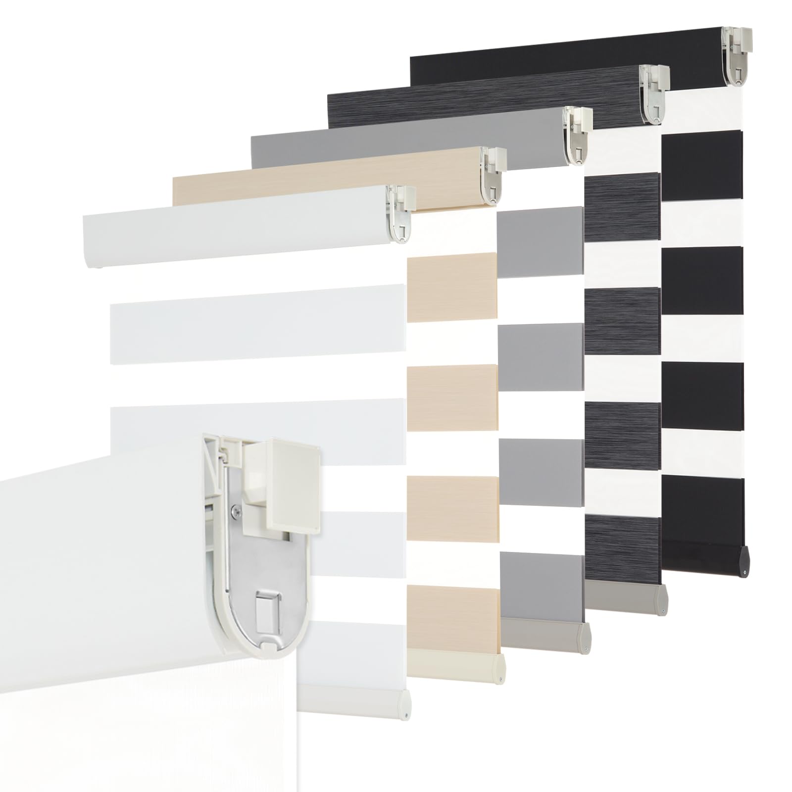 Persilux No Drill No Tool Zebra Blinds Dual Layer