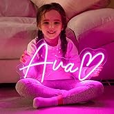 OBTAIN Custom Neon Signs, Neon Sign Customizable for Wall Decor, Personalized Neon Sign for Wedding Birthday Party Gift Party Bar Game Room Home Business Shop Name Logo Neon Sign