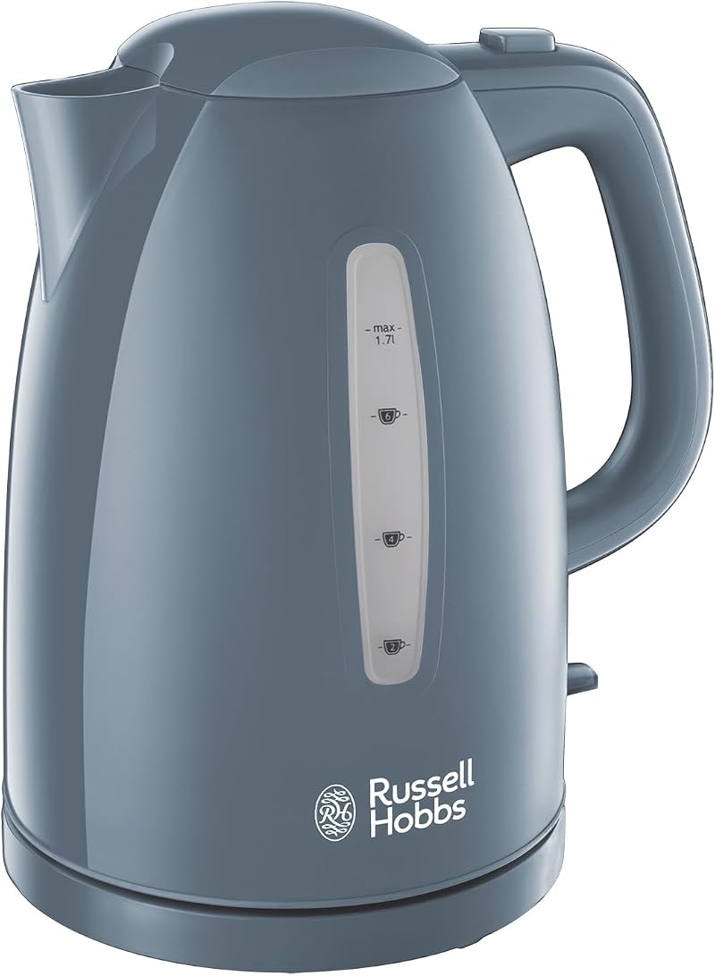 Russell Hobbs Textures Electric 1.7L Cordless Kettle Grey 3KW