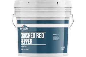Earthborn Elements Crushed Red Pepper Flakes 1 Gallon Bucket, Pizza Topping, Hot & Spicy Flavor (48 Ounce)