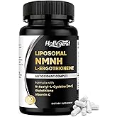 Liposomal NMNH & Ergothioneine Supplement, 6 in 1 Complex with NAC, Glutathione, Vitamin C & Selenium, for Women & Men, Healthy Aging, Antioxidant & Immune Support, 90 Capsules