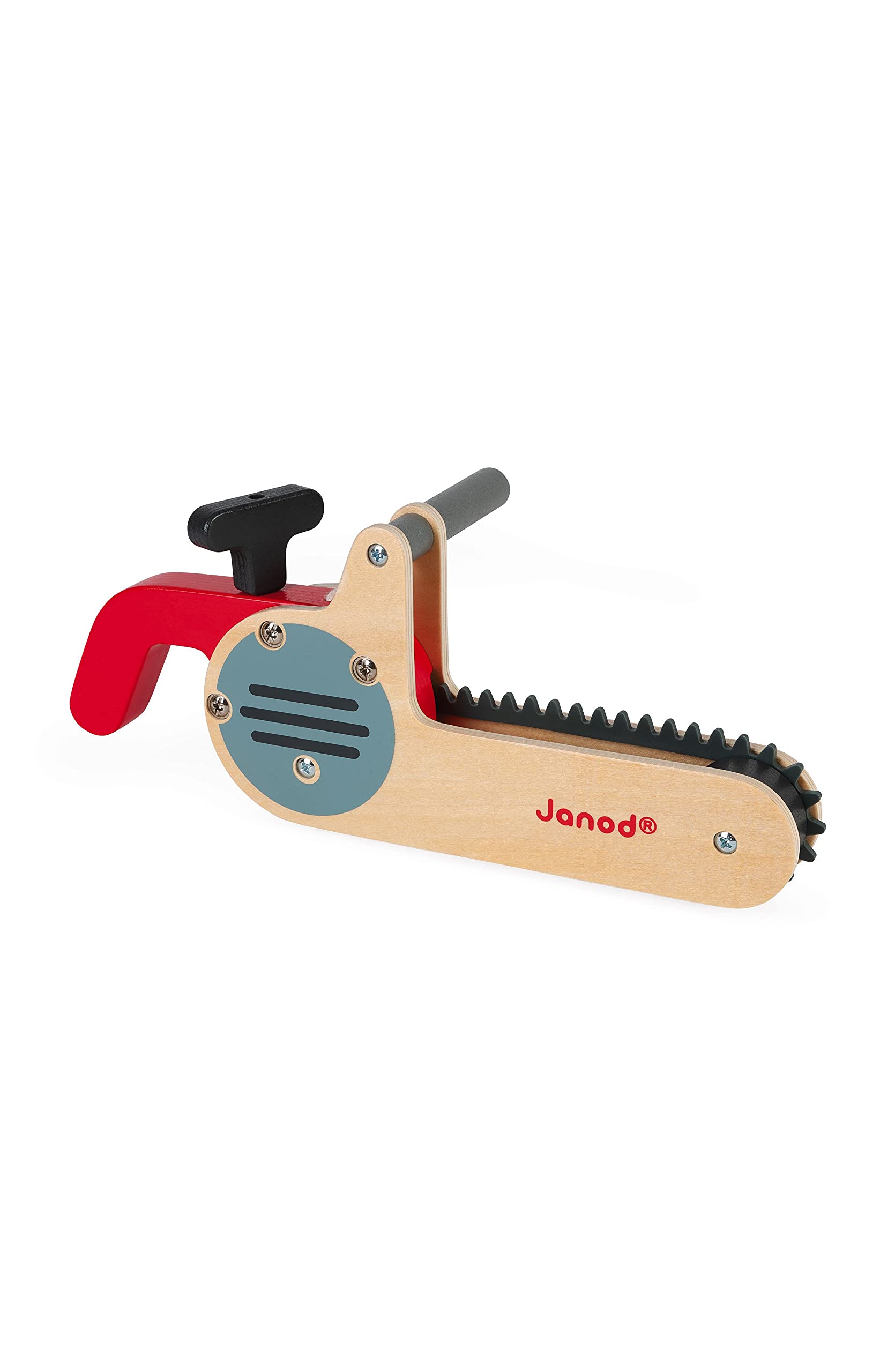 Janod - Brico'kids Wooden Chainsaw - Make-Believe DIY Toy - Encourages Motor Skills and Imagination - FSC-certified - Suitable for ages 3 and up - J06471