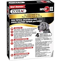 Zodiac® Infestop™ II Flea Topical Solution for Dogs Over 25kg - 4 Tubes