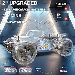 DEERC 1:10 Large Brushless RC Car for Adults, 3S