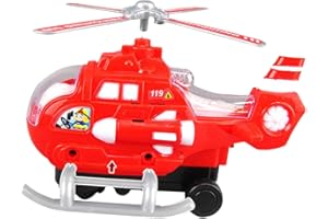 BESPORTBLE Musical Electric Helicopter with Glowing Lights for Cartoon Helicopter for Hand-Eye Coordination and