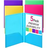 Mr. Pen- Plastic Folders with Pockets and Prongs, 5 Pack, Letter Size | Flexible Plastic Folders with Prongs
