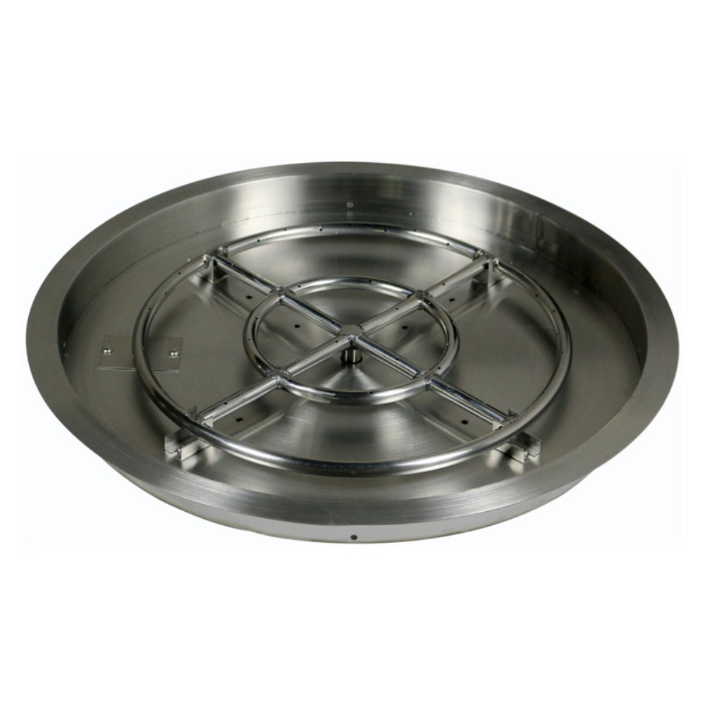 Pyromania Stainless Steel Round DropIn Fire Pit Burner Ring and Pan