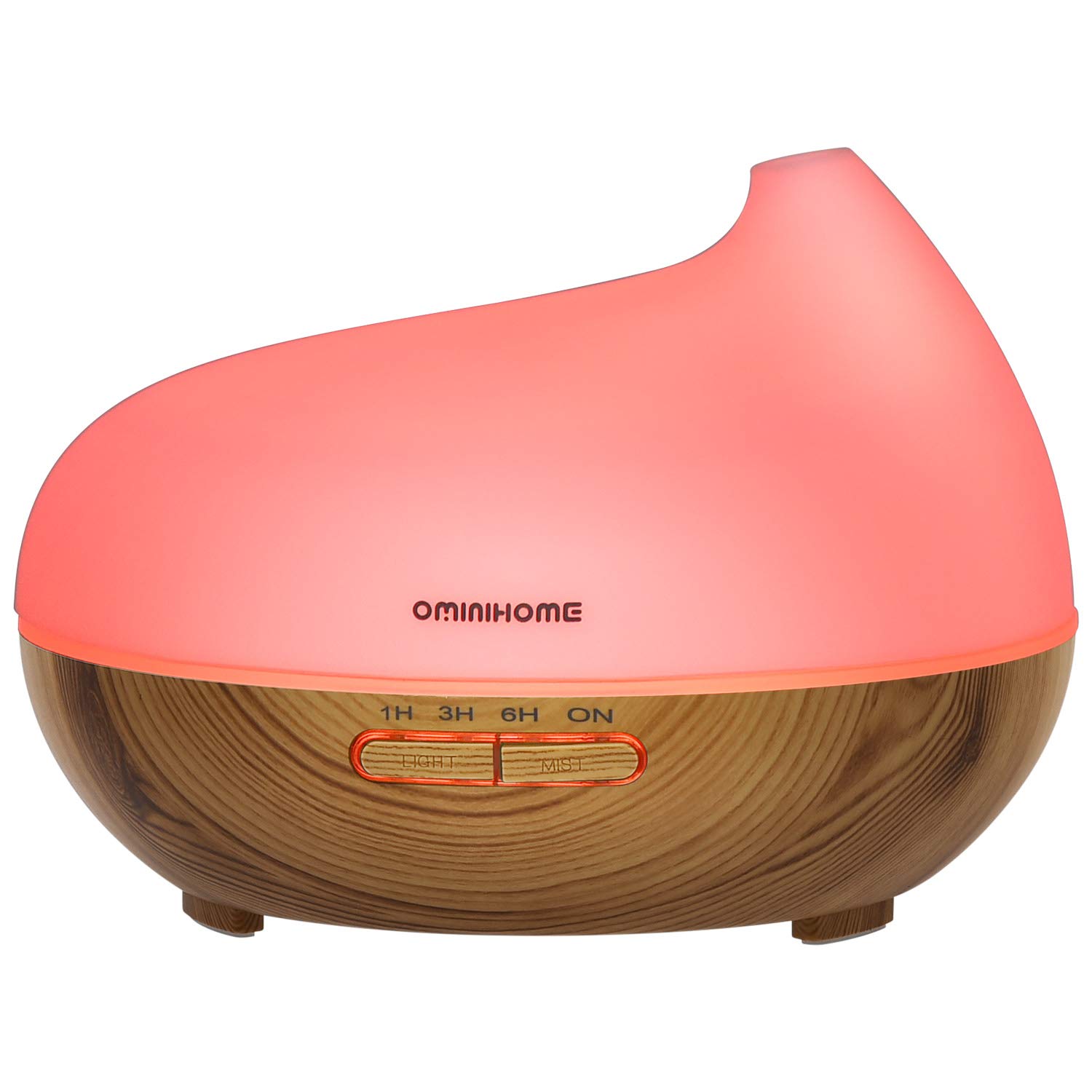 Ominihome Essential Oil Diffuser - 300ml Cool Mist Ultrasonic Wood Grain Humidifier - Whisper Quiet, Graduation Gift