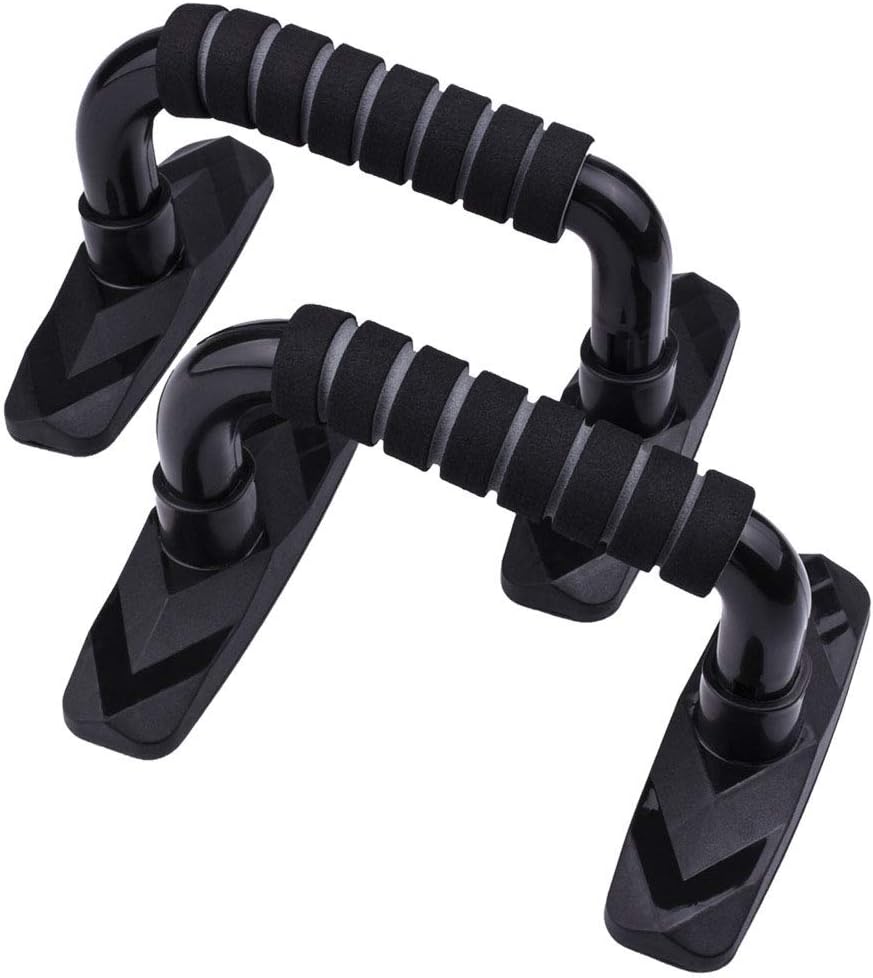 YEAQING Push Up Bars Strength Training Workout Pushup Stands Handles Set with Foam Padded Grips Non Slip Feet for Muscles Chest Exercise Women Men at Home Gym (Black) : Sports & Outdoors