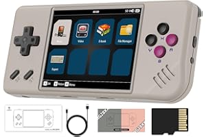 VOACLE RG28XX Retro Handheld Game with Linux System, 2.83 Inch IPS Screen Built-in 64G TF Card 5516 Games Support Multimedia Application and TV Output(Gray)