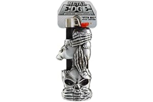 KIPP BROTHERS Metal Lighter Case for BIC Lighters, Lighter Protector and Bottle Opener - See No Evil