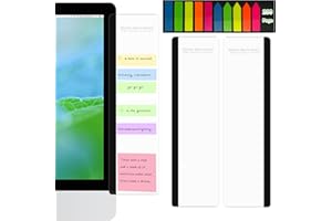 JSLP 2pcs Office Desk Accessories Monitor Memo Board Computer Message Board Office Supplies for Women Men Computer Sticky Note Holder Home Desktop Message Office Decor (Smooth Monitor Memo Board)