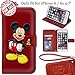 Onelee - Disney PU Leather Wallet Flip Stand Case Cover for iPhone and Samsung