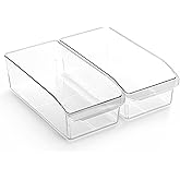 BINO | Plastic Storage Bins, Small | THE CURVE COLLECTION | Multi-Use Organizer Bins | Storage Containers Kitchen, Pantry and Home Organization | Fridge Organizers | Pantry Organization