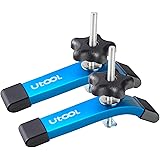 UTOOL 2 Pack T-Track Hold Down Clamps Kit, 6-1/3" L x 1-1/5" Width, Heavy Duty Anodized Clamps for Woodworking, Starlight Blu