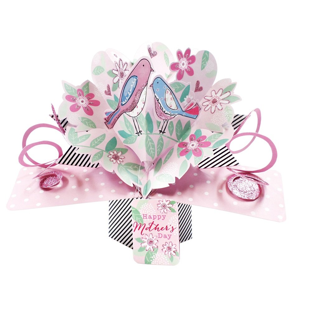 Happy Mother's Day Birds Pop-Up Greeting Card Second Nature 3D Pop Up Cards