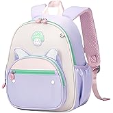 Cartoon Toddler Kids Backpack for Girls Preschool Kindergarten Backpack Small Bookbag for Child Purple