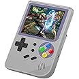 DREAMHAX RG300 Portable Game Console with Open Source System Preload 10000 Games, Handheld Video Games Player with 16G + 32G TF Card 3 Inch IPS Screen, Arcade Retro Games Gifts (Gray)