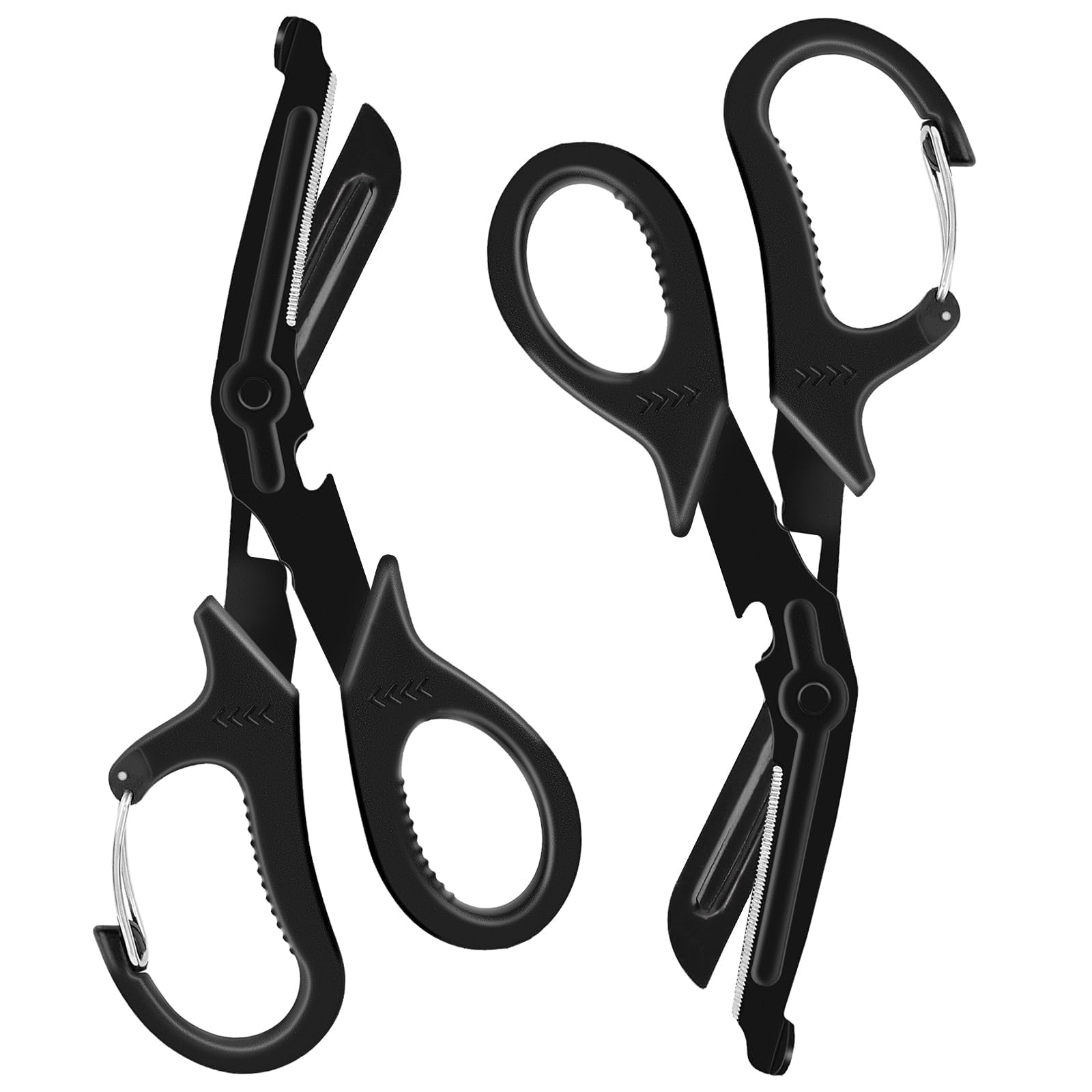 Photo 1 of Opoway 2 Pack Medical Scissors Trauma Shears, 7.5 Inches Stainless Steel Bandage Scissors with Carabiner, Fluoride Coated Surgical Scissors for Nurses, Doctors, Nursing Students, EMT and EMS ?Black)