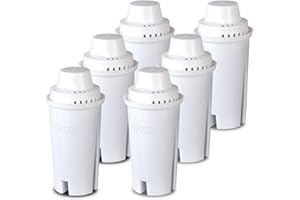 Commercial Cool Brita Filter Replacements, Replacement Water Filters for Standard Brita Water Pitcher, Lasts Up To 60 Gallons, NSF Certified, CCWFB6, White, 6-Pack