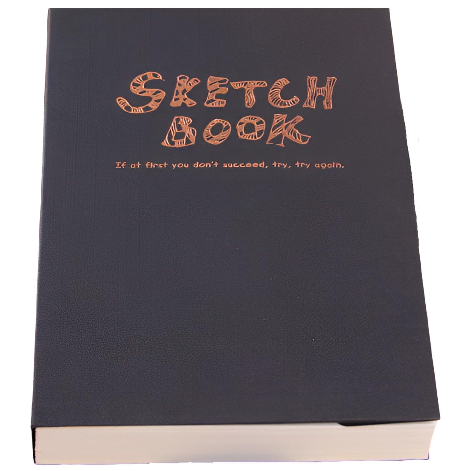 fogman スケッチブック 紙質 おしゃれ かわいい アート 120枚 絵画 デッサン 持ち運び (A5, ブラック)商品画像