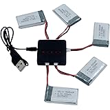 WayIn 5pcs 3.7V 720mAh Lipo Baterías + 5 en 1 Cargador para SYMA X5c X5SW X5SC X5
