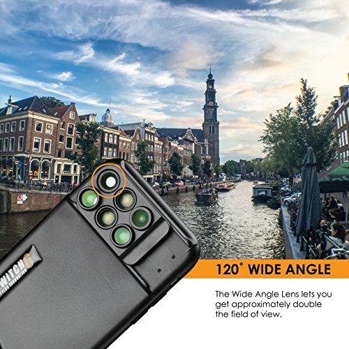 Ztylus Switch 6 for Apple iPhone X: 6 in 1 Dual Optics Lens System (Fisheye, Telephoto, Wide-angle, Macro and Super Macro), Double Layer Protection (Black)