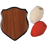 Hunters Specialties Deer Antler Mounting Kit - Hunting Easy-To-Assemble Wood Plaque Deer Mounting Kit with Red & Cream-Colored Skull Cover, Hardware Included