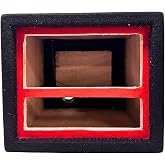 Bass Rockers Car Audio Radio &amp; EQ Box for 3 Equalizers and 1 Radio, Built-in 12V LED Voltmeter (6&ndash;30V), Handmade CDX Pine Plywood, Carpet Wrapped, 9.25"&times;9.25"&times;8"