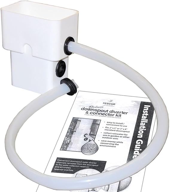 Emsco Deluxe Universal Downspout Diverter and Connector Kit, Bathtub