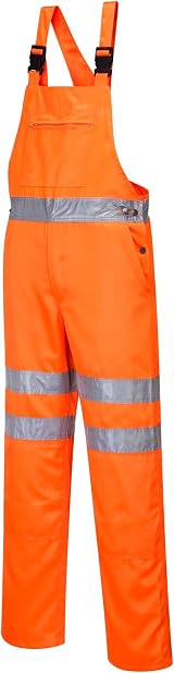 Portwest Hi-Vis Bib Brace RIS Orange XXL Rail Industry Workwear view 3