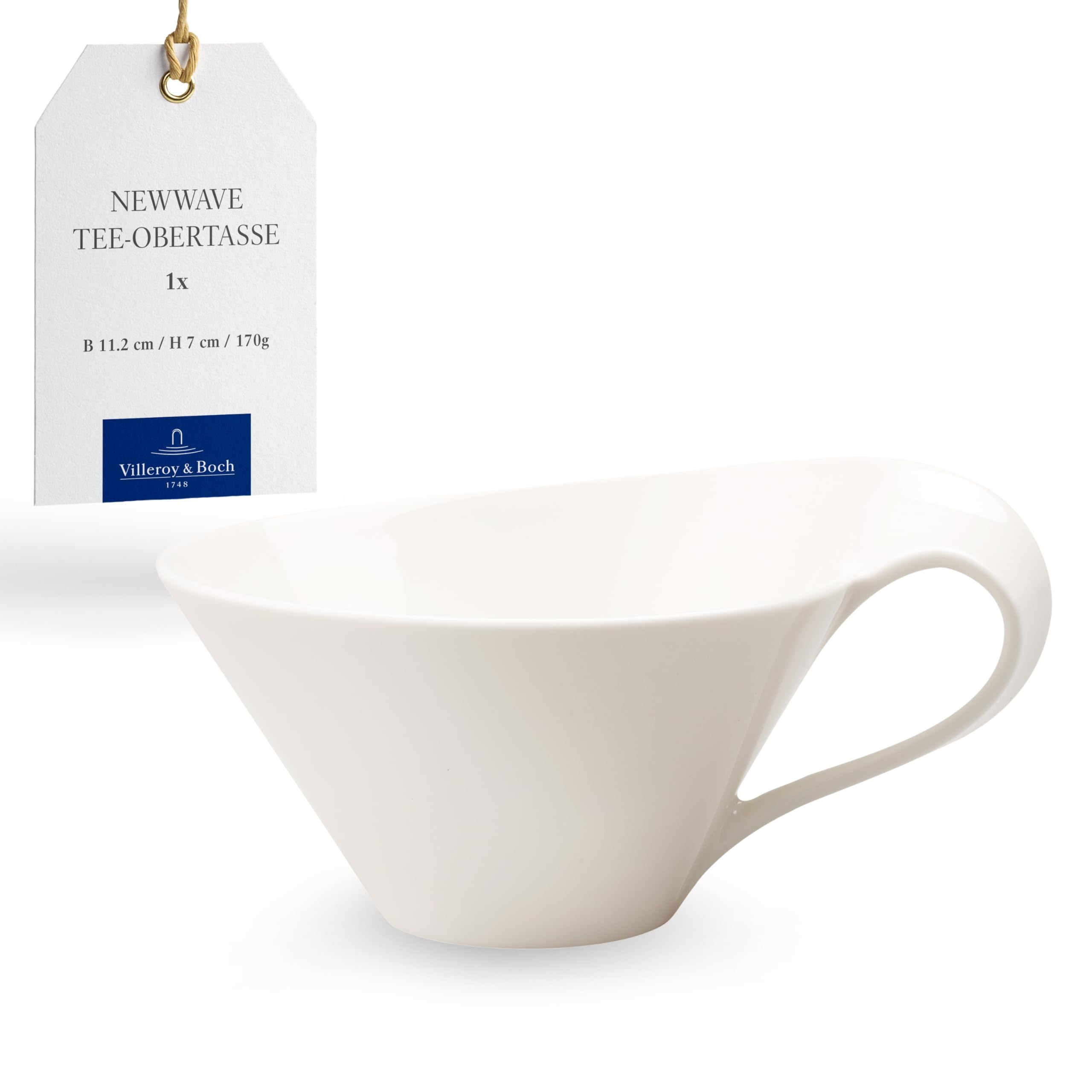 Villeroy & Boch NewWave Tea Cup, 220 ml, Premium Porcelain, White