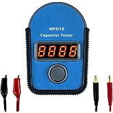 Nurfosttek MFD10 Digital Capacitor Tester, 0.001-9999 &mu;F Range, 5% Accuracy | LED Display, Portable for HVAC Home Appliance&amp;Electronic Repair, Includes Magnetic Wires, Alligator Clips &amp; Soft Tool Kit