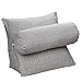 Halovie Adjustable Back Wedge Cushion Pillow 18.5*17.7*9inch Sofa Bed Office Chair Rest Cushion Neck Support Pillow Pearl Wool (Gray)