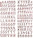 EK Success Glitter Classic Alphabet and Number Stickers 2 Sheets/Package, Red