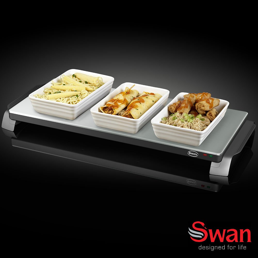 Swan SW03SS XXL Cordless Warming Tray Amazon.co.uk Kitchen & Home