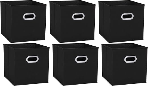 Umi 30,5 x 30,5 x 30,5 cm para guardar ropa oficina juguetes negro